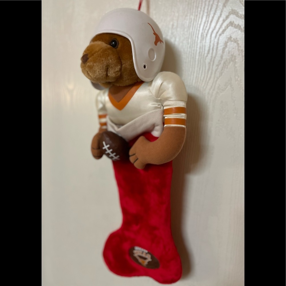 Vintage UT Longhorns Teddy Christmas Stocking